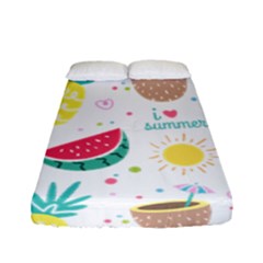 Pineapple And Watermelon Summer Fruit Fitted Sheet (full/ Double Size)