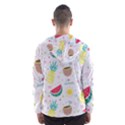 Pineapple And Watermelon Summer Fruit Men s Hooded Windbreaker View2