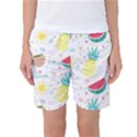 Pineapple And Watermelon Summer Fruit Women s Basketball Shorts View1