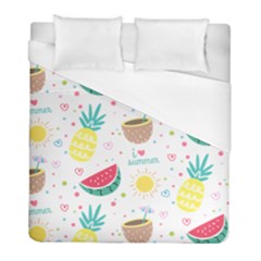 Pineapple And Watermelon Summer Fruit Duvet Cover (full/ Double Size)