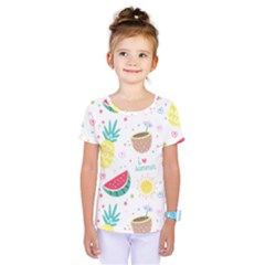 Pineapple And Watermelon Summer Fruit Kids  One Piece Tee