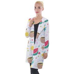 Pineapple And Watermelon Summer Fruit Hooded Pocket Cardigan by Jancukart