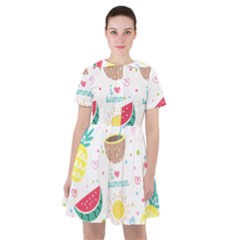 Pineapple And Watermelon Summer Fruit Sailor Dress