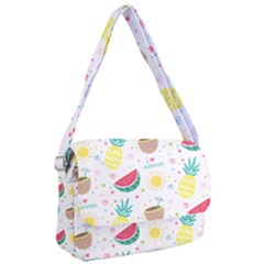 Pineapple And Watermelon Summer Fruit Courier Bag by Jancukart