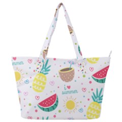 Pineapple And Watermelon Summer Fruit Full Print Shoulder Bag