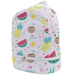 Pineapple And Watermelon Summer Fruit Zip Bottom Backpack