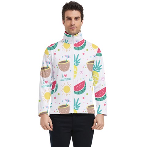 Pineapple And Watermelon Summer Fruit Men s Bomber Jacket by Jancukart