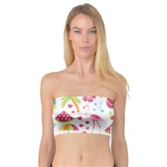 Flamingo Bird Nature Illustration Summer Beach Bandeau Top