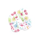 Flamingo Bird Nature Illustration Summer Beach Velvet Scrunchie View1