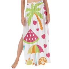 Flamingo Bird Nature Illustration Summer Beach Maxi Chiffon Tie-up Sarong