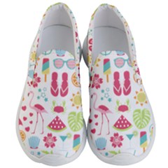 Flamingo Bird Nature Illustration Summer Beach Men s Lightweight Slip Ons