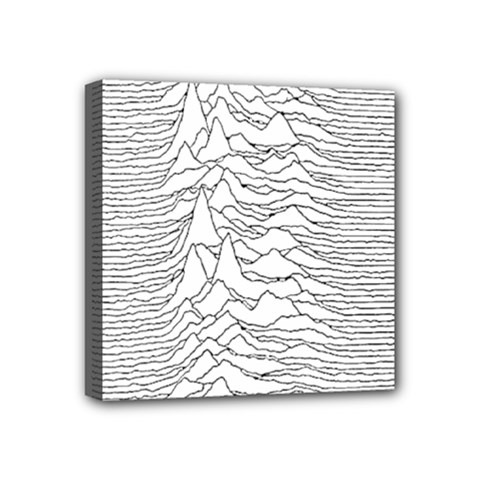 Joy Division Unknown Pleasures Mini Canvas 4  X 4  (stretched) by Jancukart