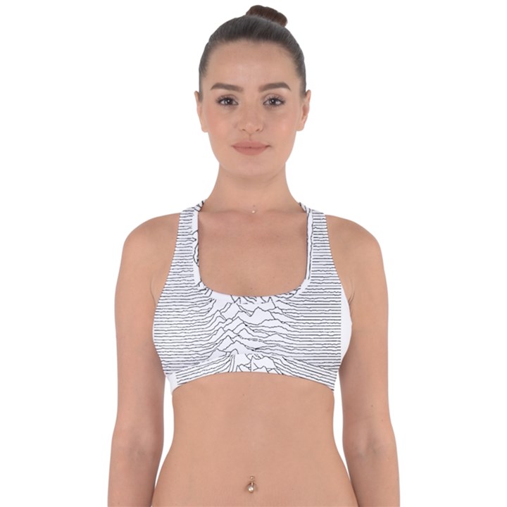 Joy Division Unknown Pleasures Cross Back Hipster Bikini Top 