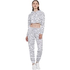 Joy Division Unknown Pleasures Cropped Zip Up Lounge Set by Jancukart