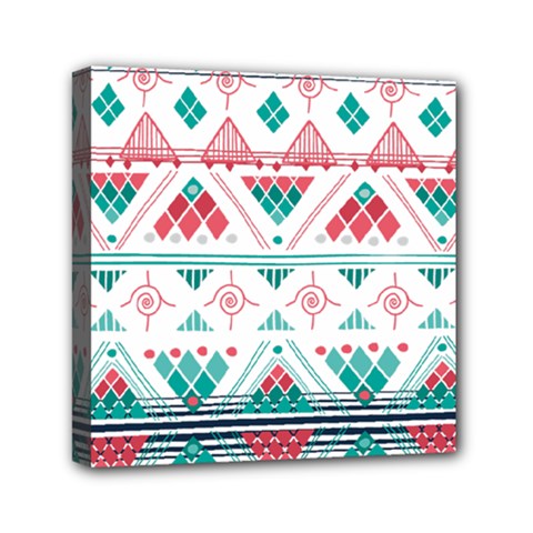 Aztec Ethnic Seamless Pattern Mini Canvas 6  X 6  (stretched)