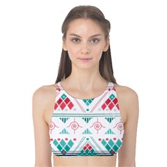 Aztec Ethnic Seamless Pattern Tank Bikini Top