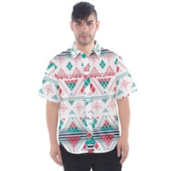 Aztec Ethnic Seamless Pattern Men s Short Sleeve Shirt