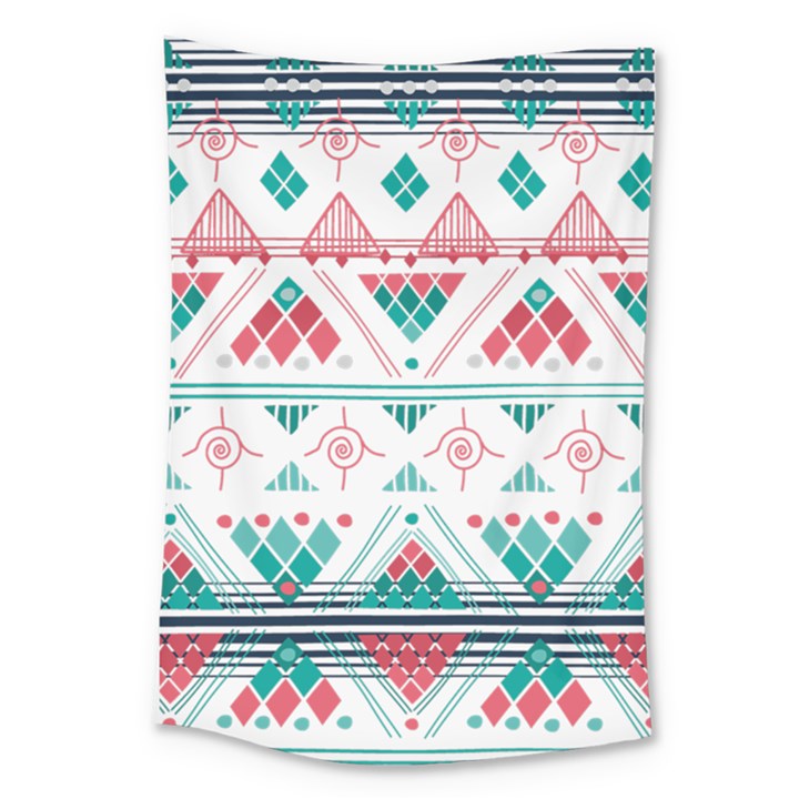 Aztec Ethnic Seamless Pattern Large Tapestry