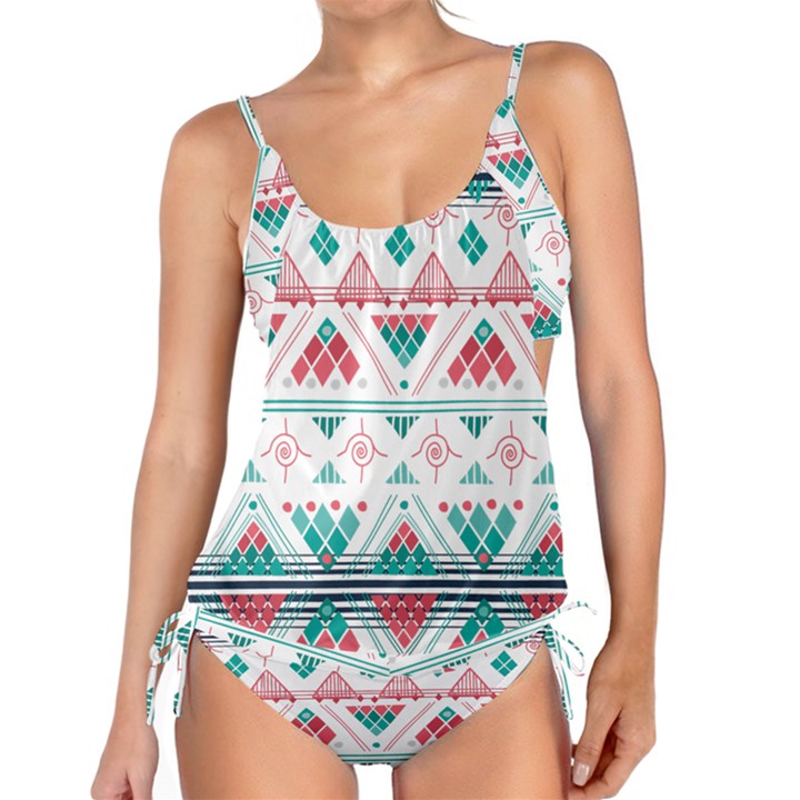 Aztec Ethnic Seamless Pattern Tankini Set