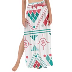 Aztec Ethnic Seamless Pattern Maxi Chiffon Tie-up Sarong