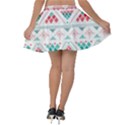 Aztec Ethnic Seamless Pattern Velvet Skater Skirt View2