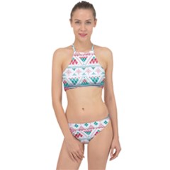 Aztec Ethnic Seamless Pattern Racer Front Bikini Set