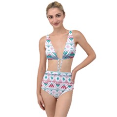 Aztec Ethnic Seamless Pattern Tied Up Two Piece Swimsuit