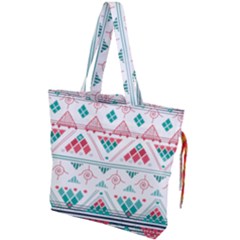 Aztec Ethnic Seamless Pattern Drawstring Tote Bag