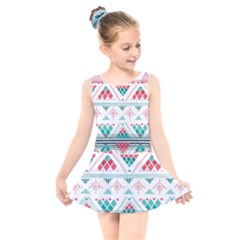 Aztec Ethnic Seamless Pattern Kids  Skater Dress Swimsuit