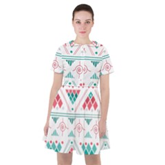 Aztec Ethnic Seamless Pattern Sailor Dress