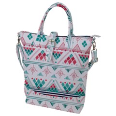 Aztec Ethnic Seamless Pattern Buckle Top Tote Bag