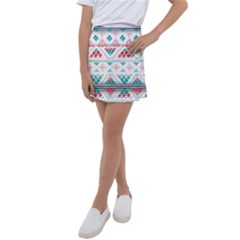 Aztec Ethnic Seamless Pattern Kids  Tennis Skirt