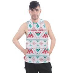 Aztec Ethnic Seamless Pattern Men s Sleeveless Hoodie