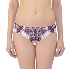 Multicolored Pattern Illustration Purple Peacock Hipster Bikini Bottoms