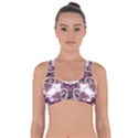 Multicolored Pattern Illustration Purple Peacock Got No Strings Sports Bra View1