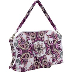 Multicolored Pattern Illustration Purple Peacock Canvas Crossbody Bag