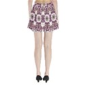 Multicolored Pattern Illustration Purple Peacock Pleated Mini Skirt View2