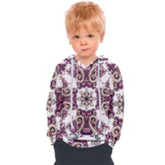 Multicolored Pattern Illustration Purple Peacock Kids  Overhead Hoodie by Jancukart