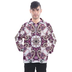 Multicolored Pattern Illustration Purple Peacock Men s Half Zip Pullover by Jancukart