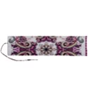 Multicolored Pattern Illustration Purple Peacock Roll Up Canvas Pencil Holder (L) View1