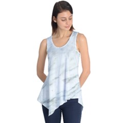 White Marble Texture Pattern Sleeveless Tunic