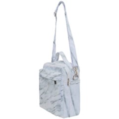 White Marble Texture Pattern Crossbody Day Bag