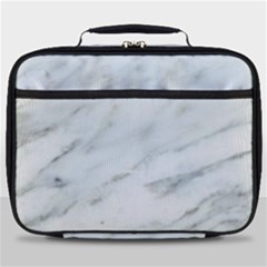 White Marble Texture Pattern Full Print Lunch Bag