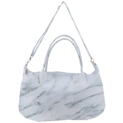 White Marble Texture Pattern Removal Strap Handbag