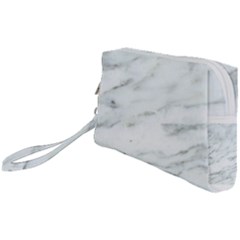 White Marble Texture Pattern Wristlet Pouch Bag (small)