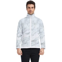 White Marble Texture Pattern Men s Bomber Jacket