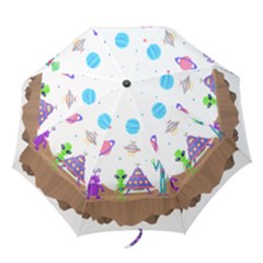 Alien Ufo Star Universe Star Vector Image Folding Umbrellas by Jancukart