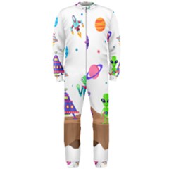 Alien Ufo Star Universe Star Vector Image Onepiece Jumpsuit (men)