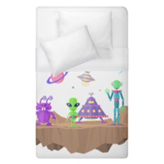 Alien Ufo Star Universe Star Vector Image Duvet Cover (single Size)