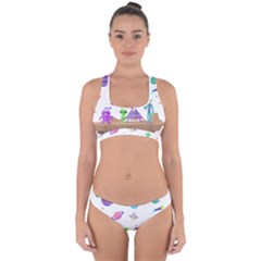 Alien Ufo Star Universe Star Vector Image Cross Back Hipster Bikini Set